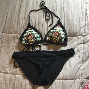 Colorful tribal print bikini